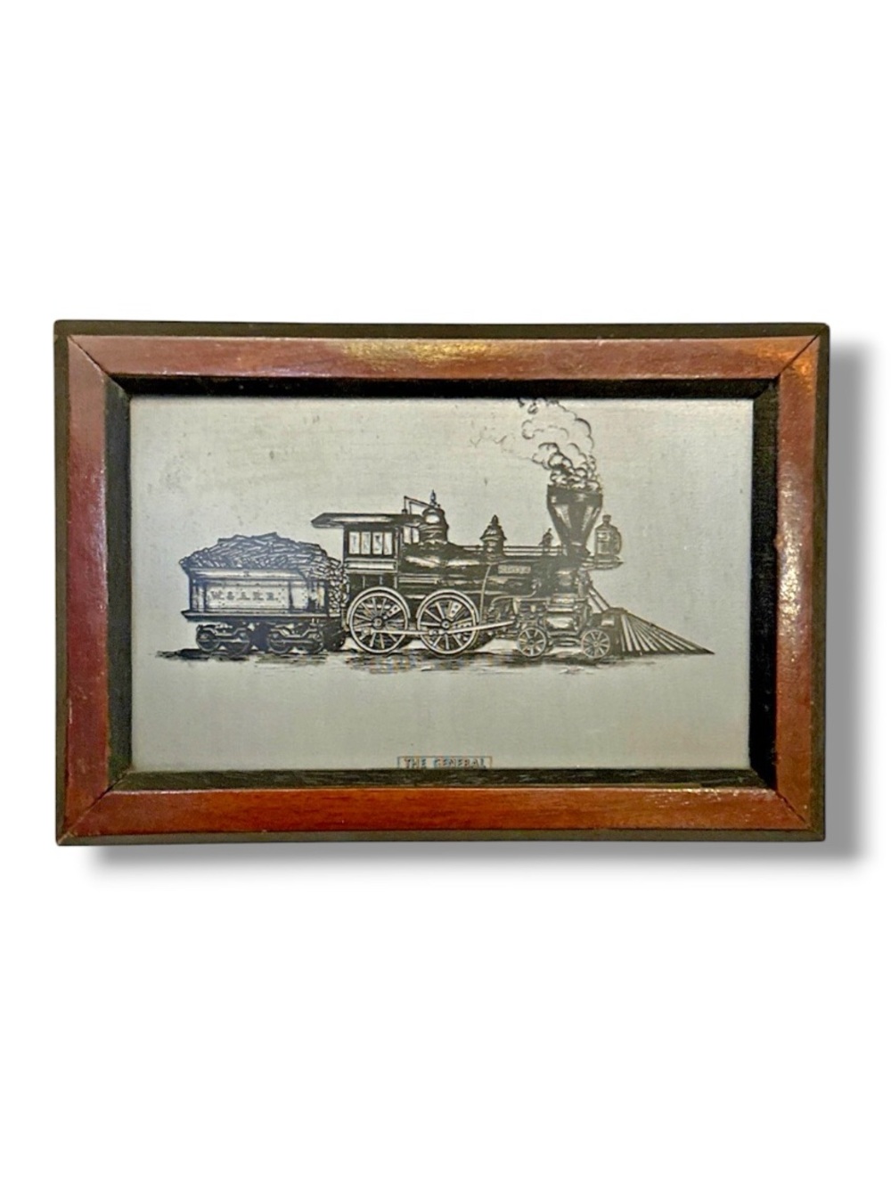 Karen Randall "The General" Engraving On Tin Framed 8x5